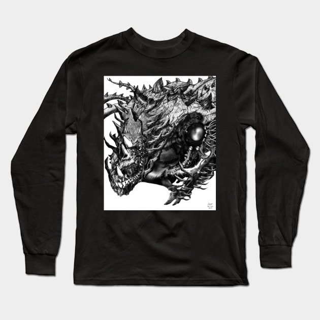 Dragon Machine [Digital Fantasy Illustration] Long Sleeve T-Shirt by grantwilson